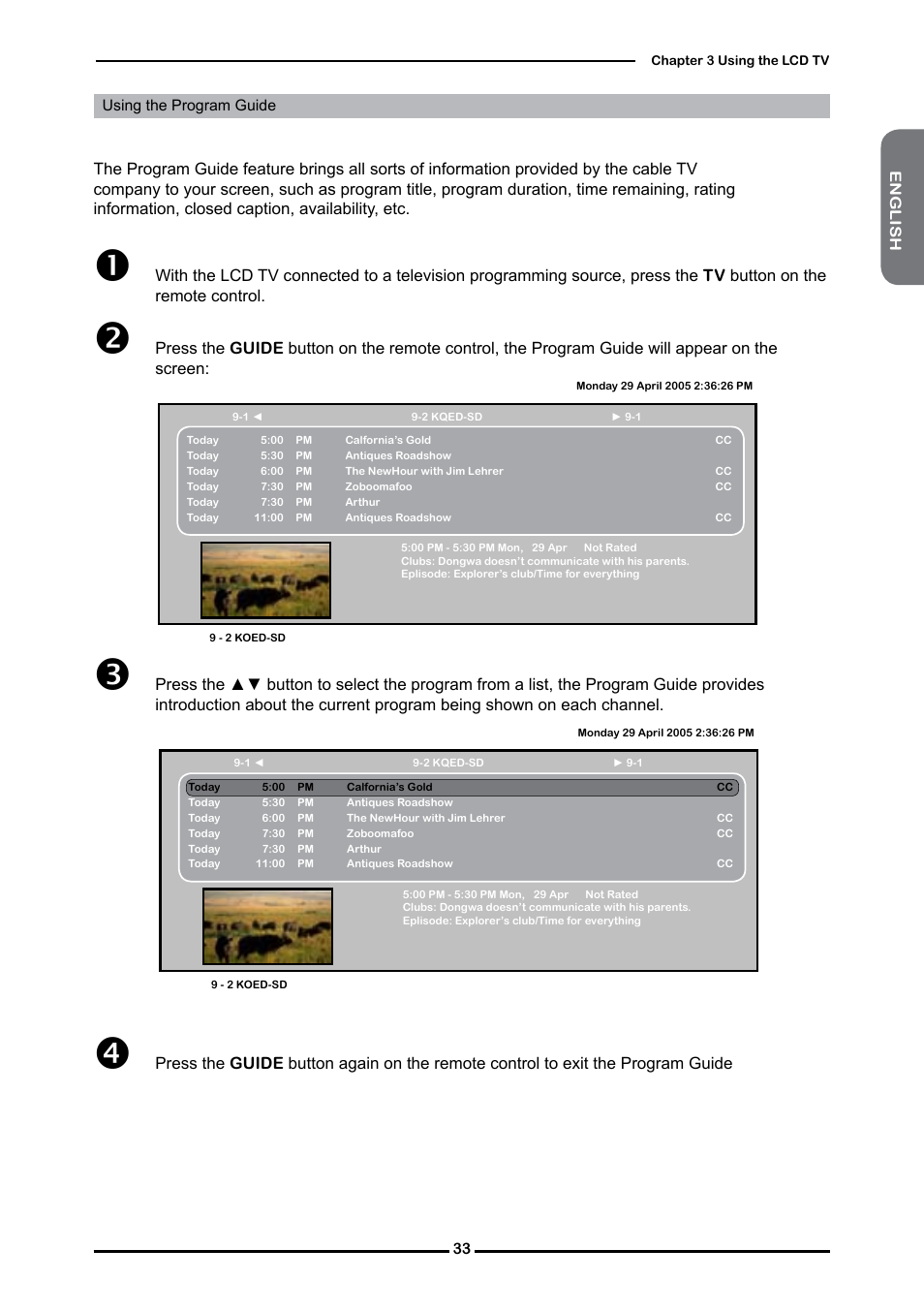 Dolby Laboratories Flat Panel Television User Manual | Page 35 / 44