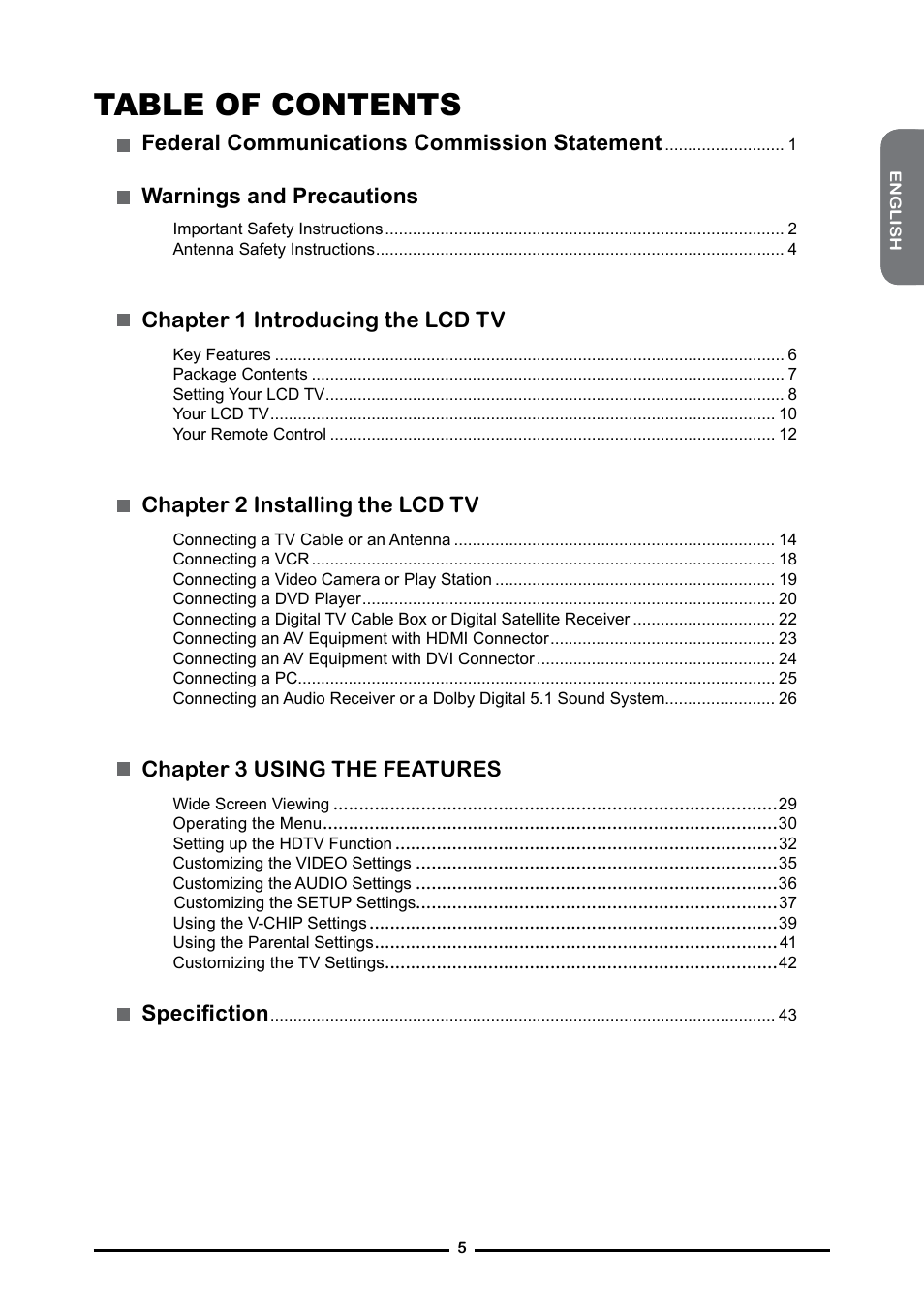 Dolby Laboratories Flat Panel Television User Manual | Page 7 / 44