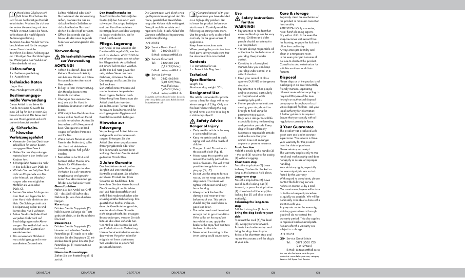 Zoofari Retractable Dog Lead User Manual | Page 2 / 2