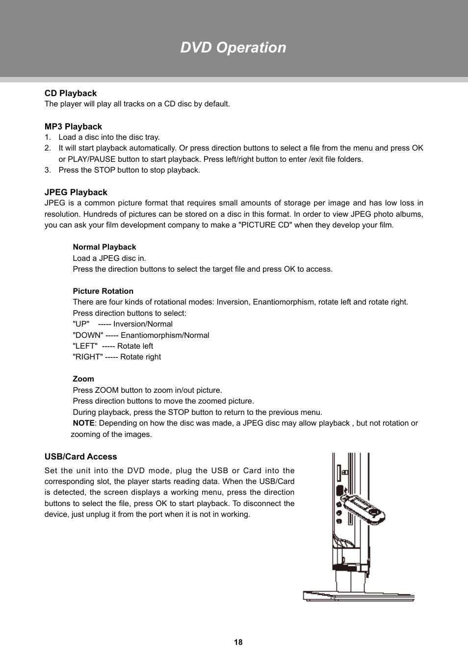 Dvd operation | Dolby Laboratories TFDVD 3295 User Manual | Page 23 / 30