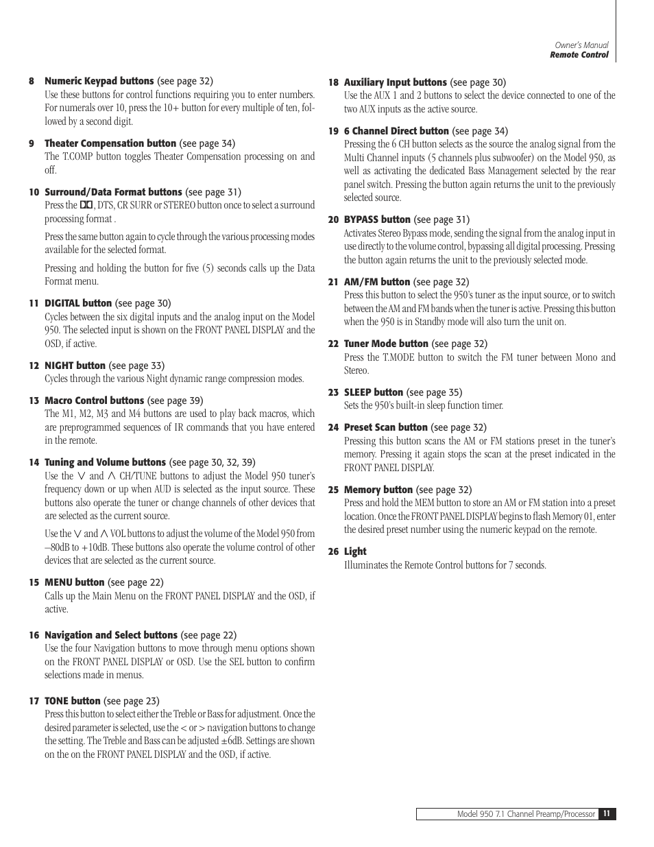 Dolby Laboratories 950 7.1 User Manual | Page 11 / 48