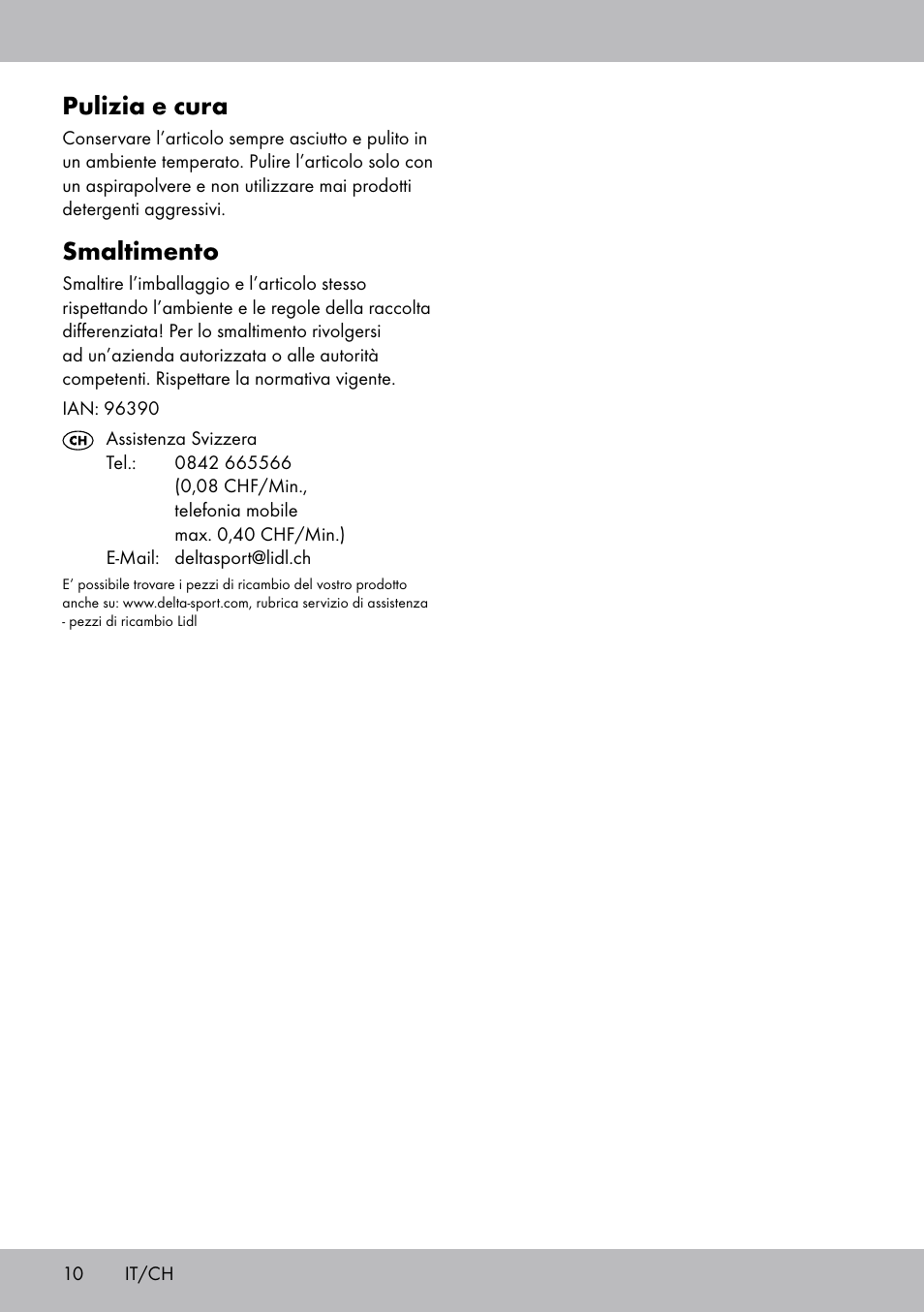 Pulizia e cura, Smaltimento | Zoofari Cat Scratching Post User Manual | Page 8 / 14
