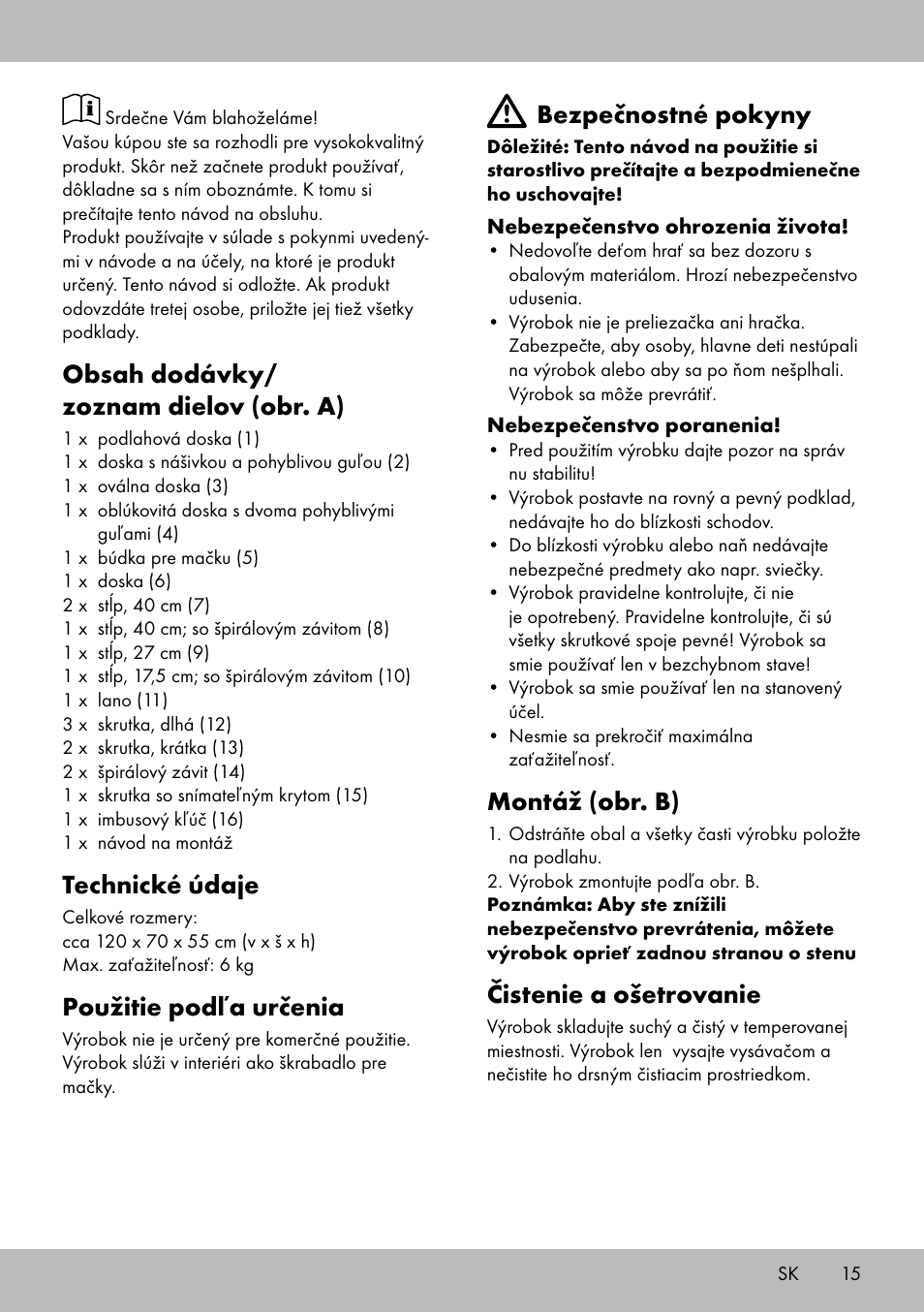 Zoofari Cat Scratching Post User Manual | Page 13 / 18