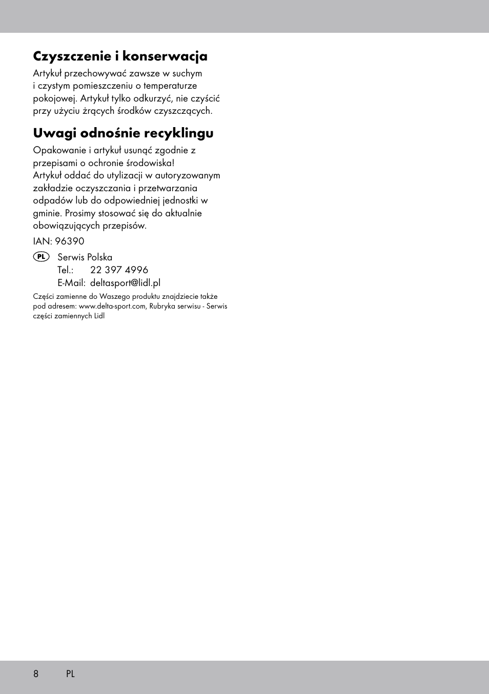 Czyszczenie i konserwacja, Uwagi odnośnie recyklingu | Zoofari Cat Scratching Post User Manual | Page 6 / 18