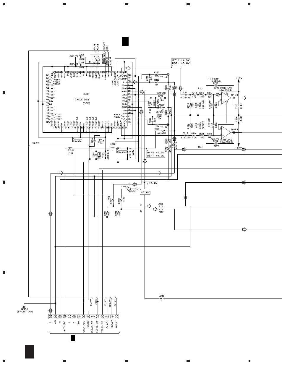 Vsx-d307, 6 volume dsp assy (1/2), Volume dsp assy(awx7064) | Dolby Laboratories STAV-3770 User Manual | Page 22 / 56