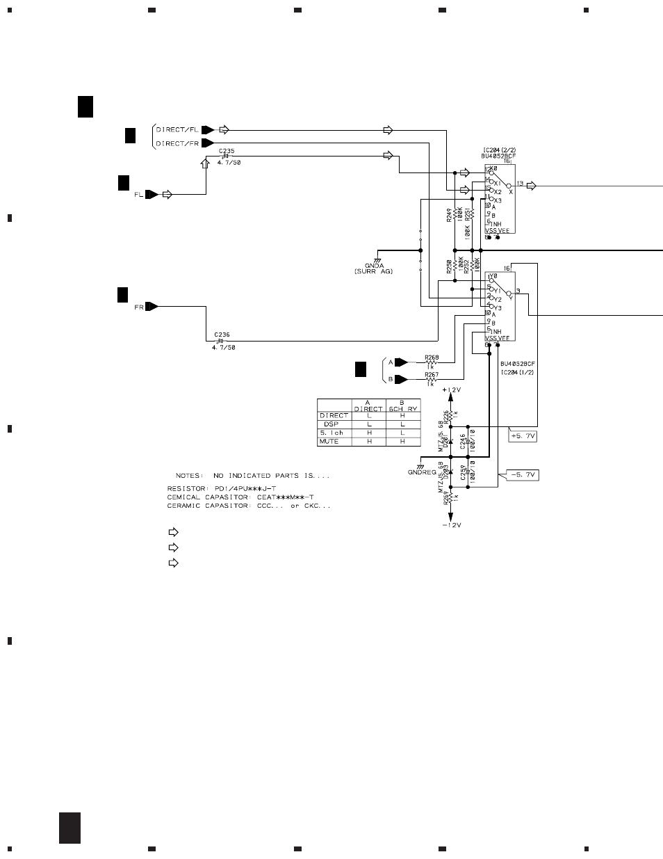 Vsx-d307, 7 volume dsp assy (2/2), Volume dsp assy(awx7064) | Dolby Laboratories STAV-3770 User Manual | Page 24 / 56