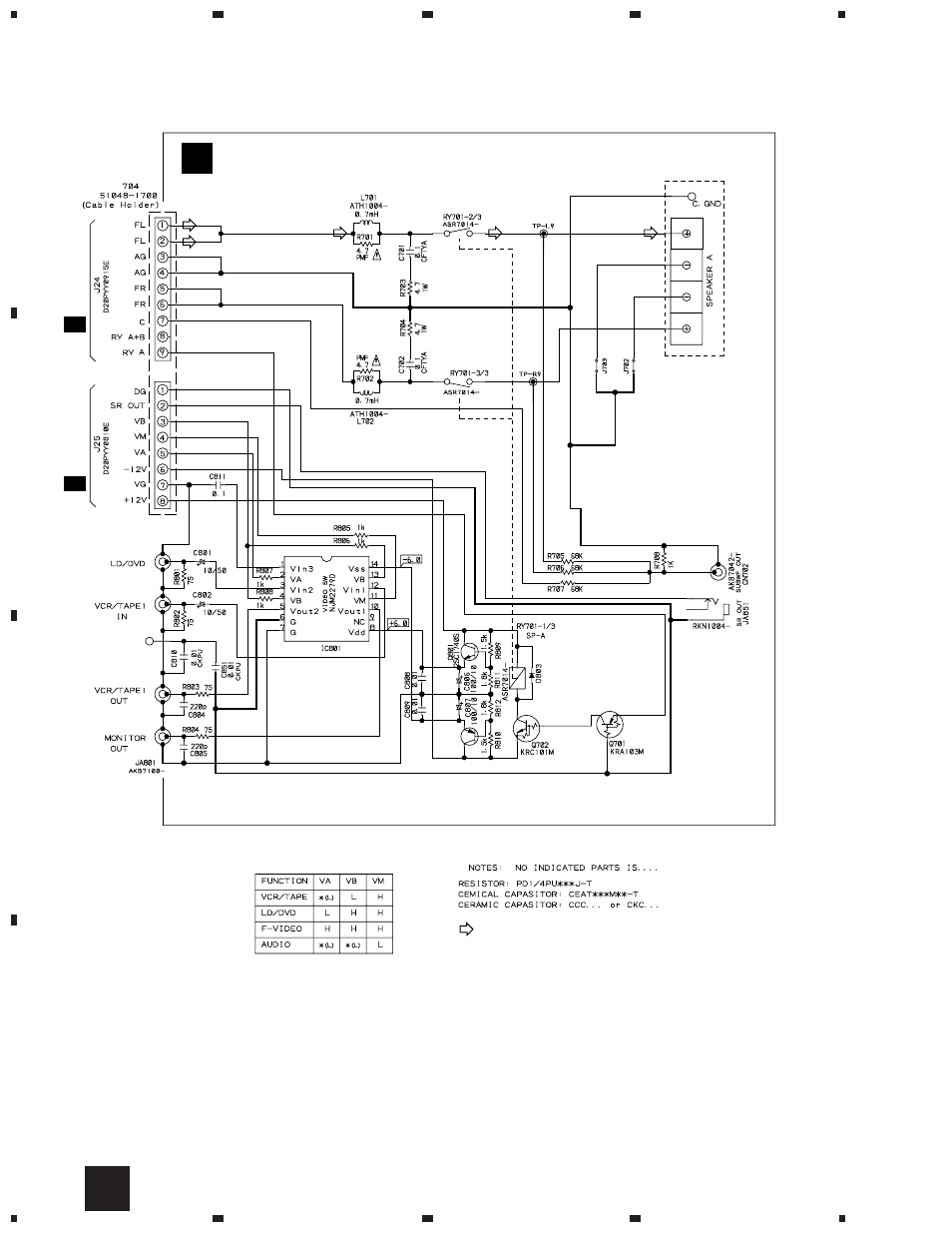 Vsx-d307, Front speaker assy (awx7068) | Dolby Laboratories STAV-3770 User Manual | Page 26 / 56