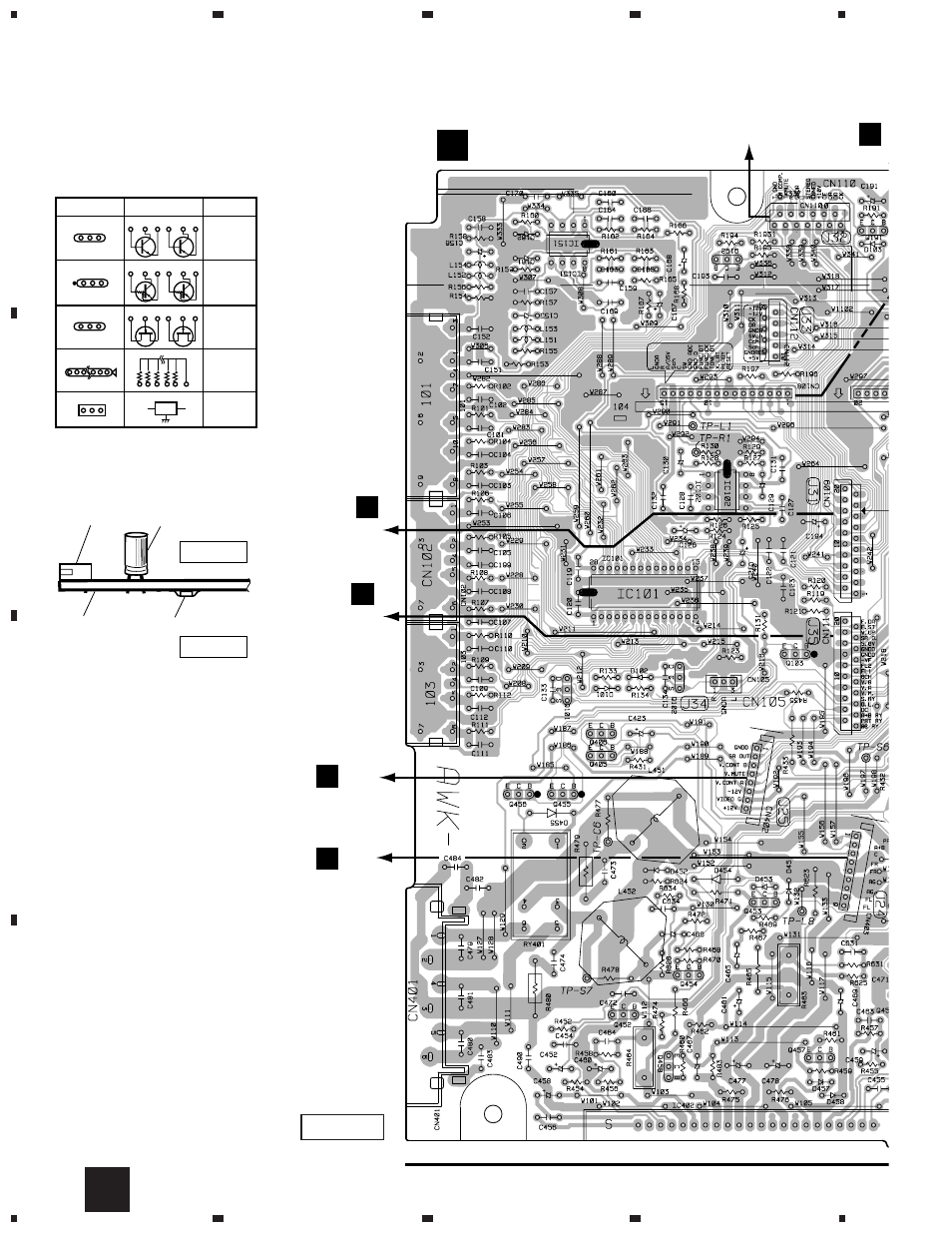 Pcb connection diagram, Mother assy, Vsx-d307 | Side a, 1 mother assy, Fm/am tuner unit c, Cn501, Cn502, Side a side b | Dolby Laboratories STAV-3770 User Manual | Page 28 / 56