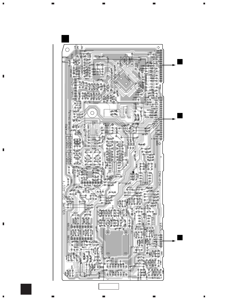 Volume dsp assy, Vsx-d307, 3 volume dsp assy | Side a | Dolby Laboratories STAV-3770 User Manual | Page 32 / 56