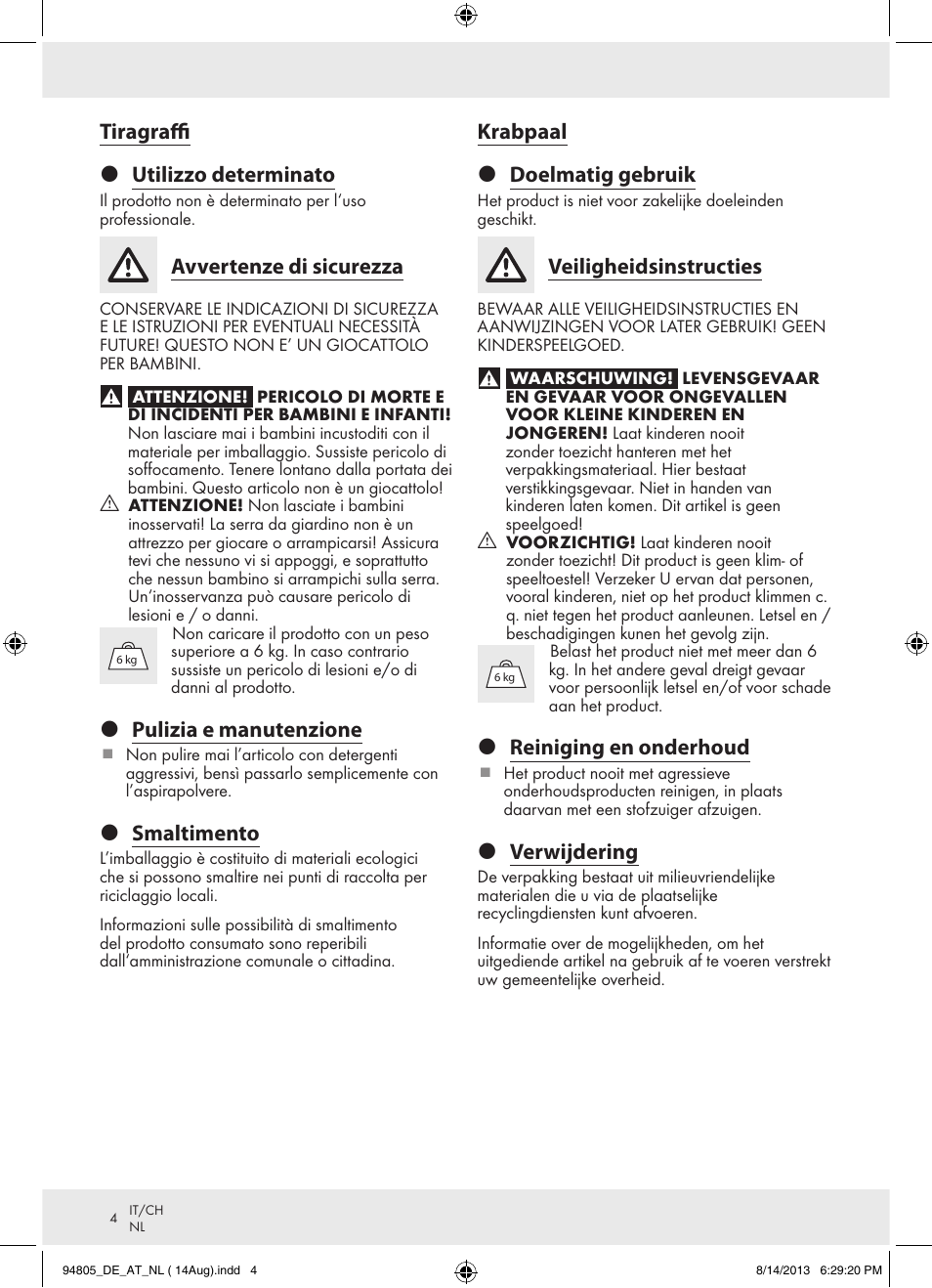 Zoofari Scratching Post Z31807 User Manual | Page 4 / 7