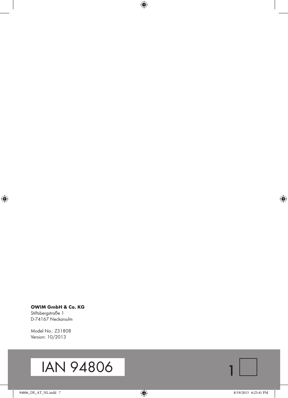 Zoofari Scratching Post Z31808 User Manual | Page 7 / 7