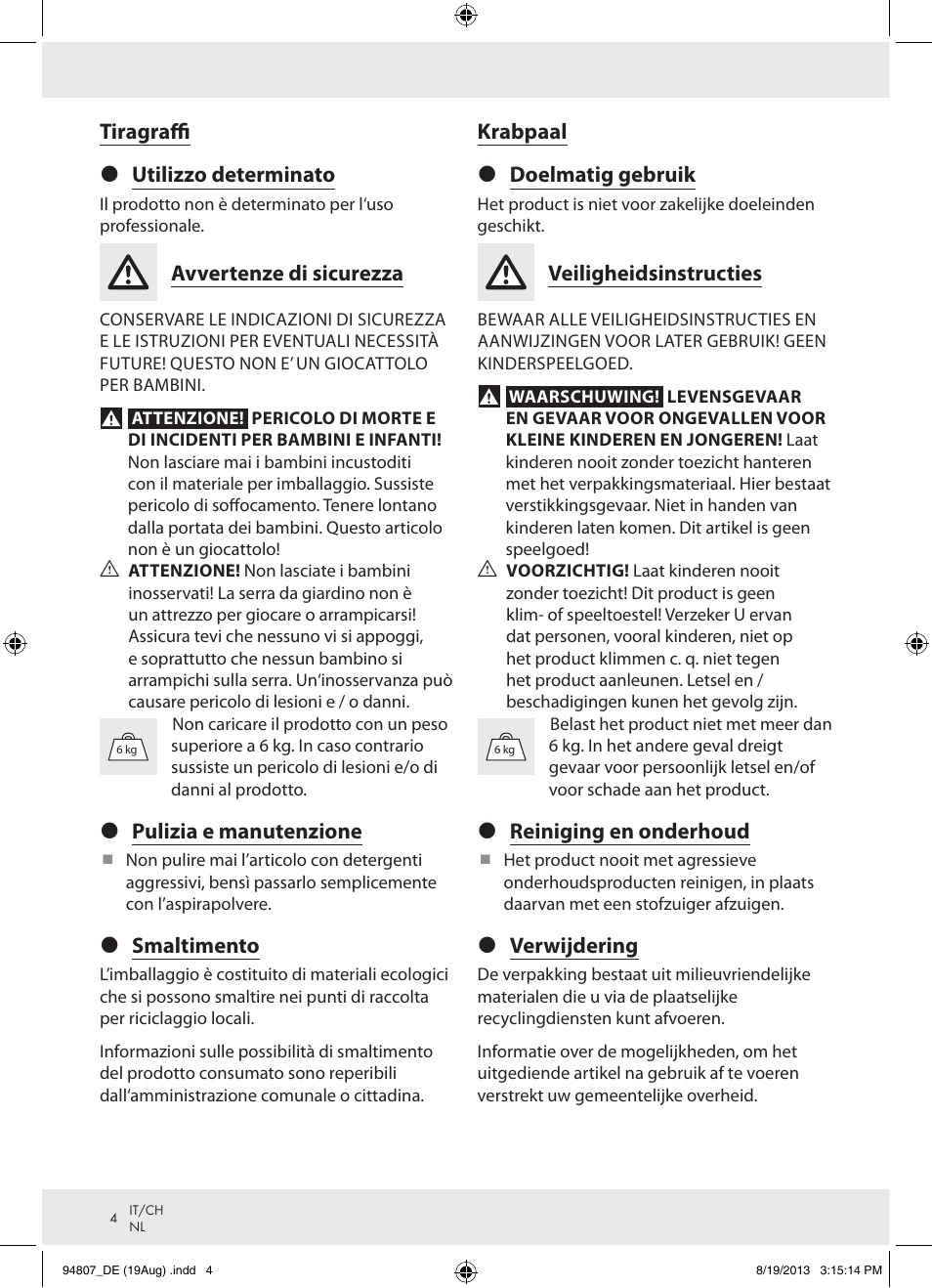 Zoofari Scratching Post Z31810 User Manual | Page 4 / 7