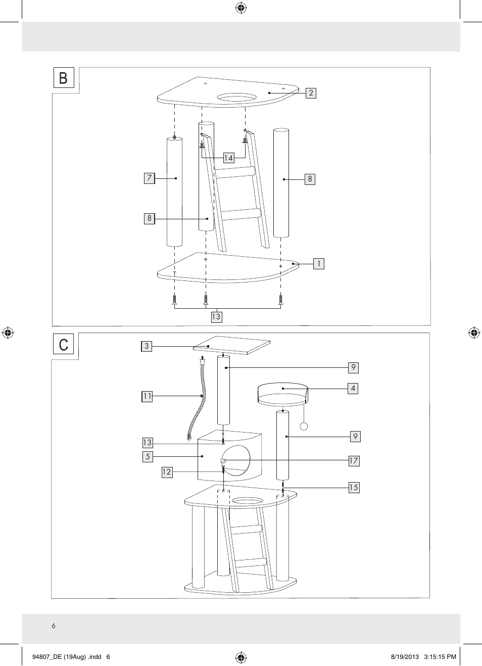 Zoofari Scratching Post Z31810 User Manual | Page 6 / 7