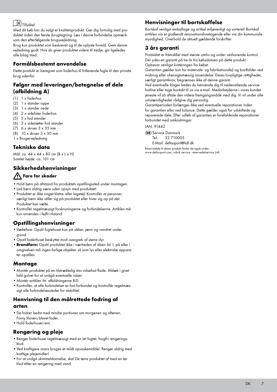 Zoofari Bird Feeder User Manual | Page 7 / 12