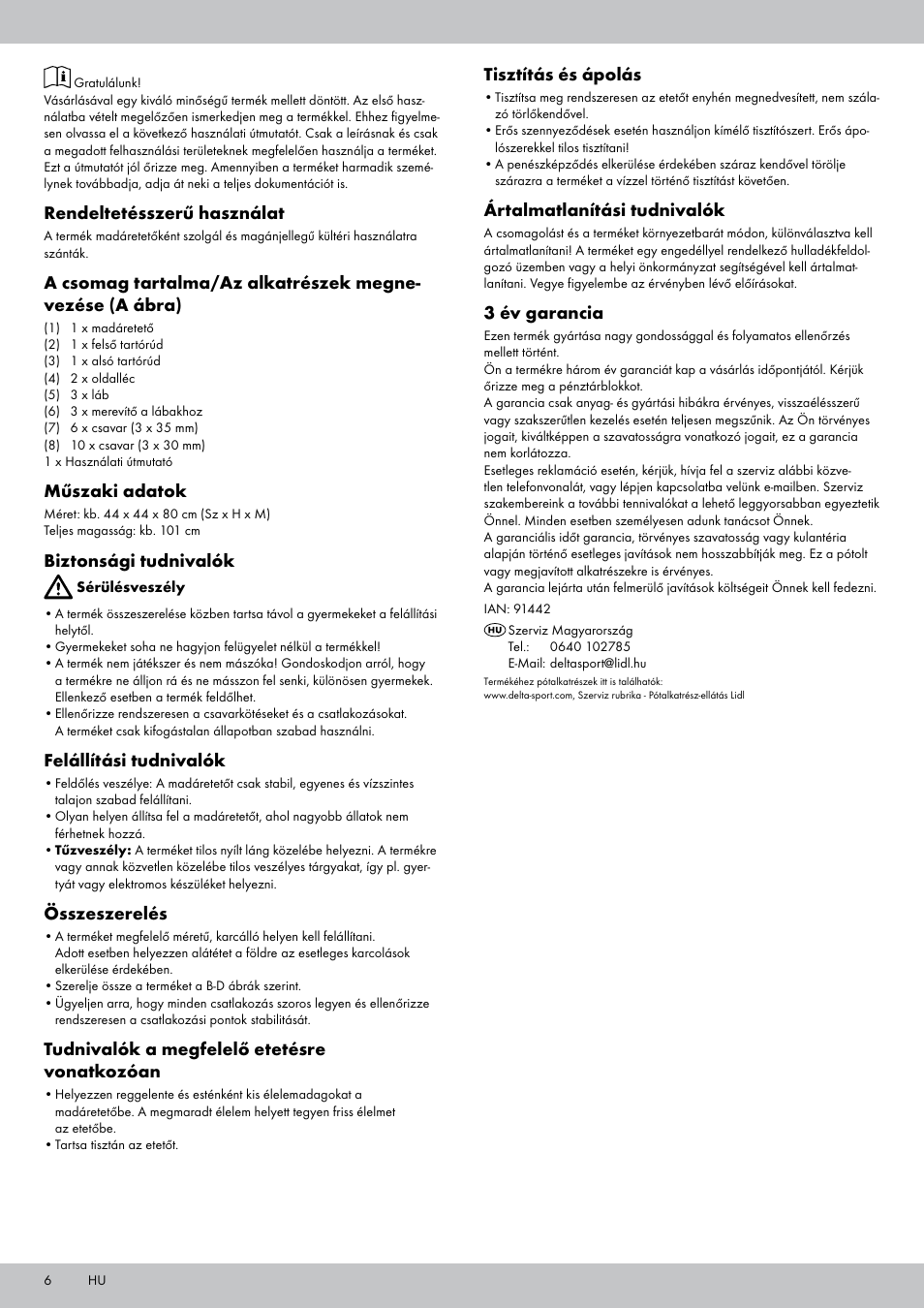 Zoofari Bird Feeder User Manual | Page 6 / 12