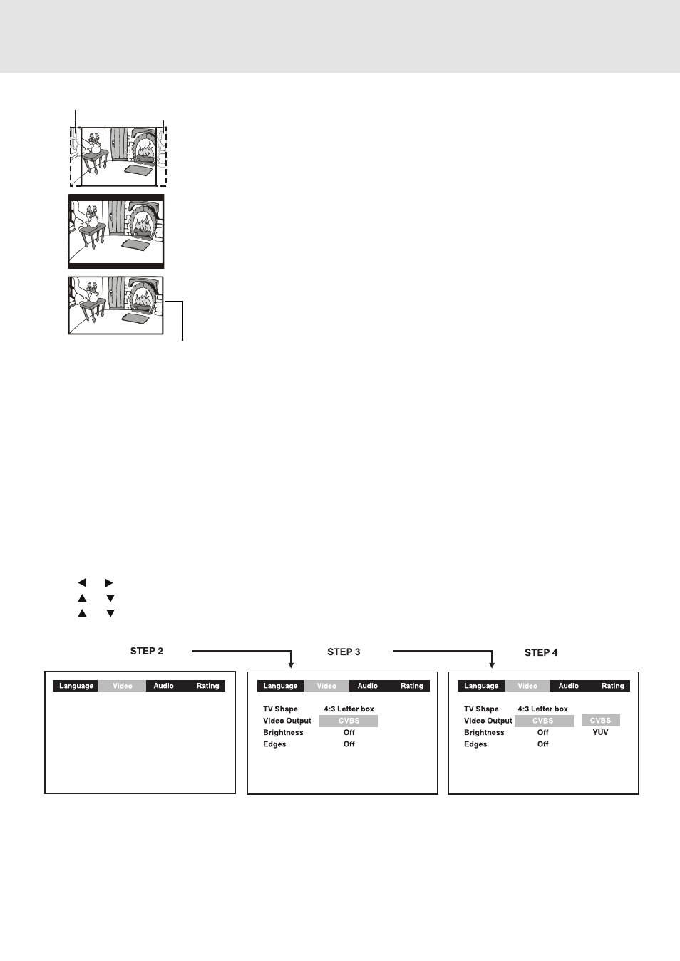 Customizing the function settings, Video output | Dolby Laboratories STS75E User Manual | Page 29 / 38