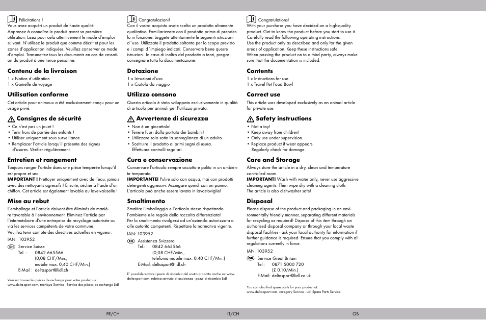 Zoofari Travel Pet Food Bowl User Manual | Page 2 / 2