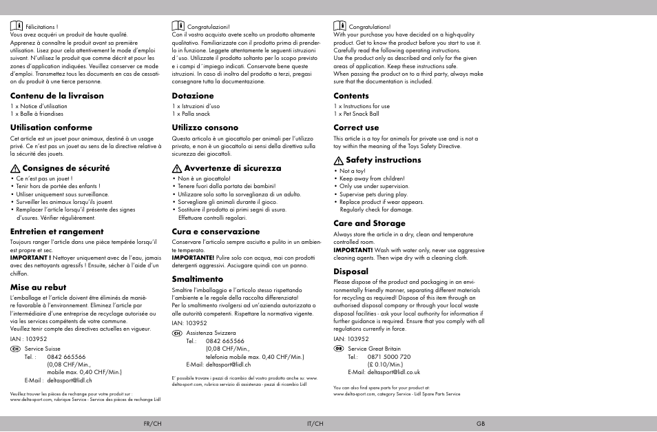 Zoofari Pet Snack Ball User Manual | Page 2 / 2