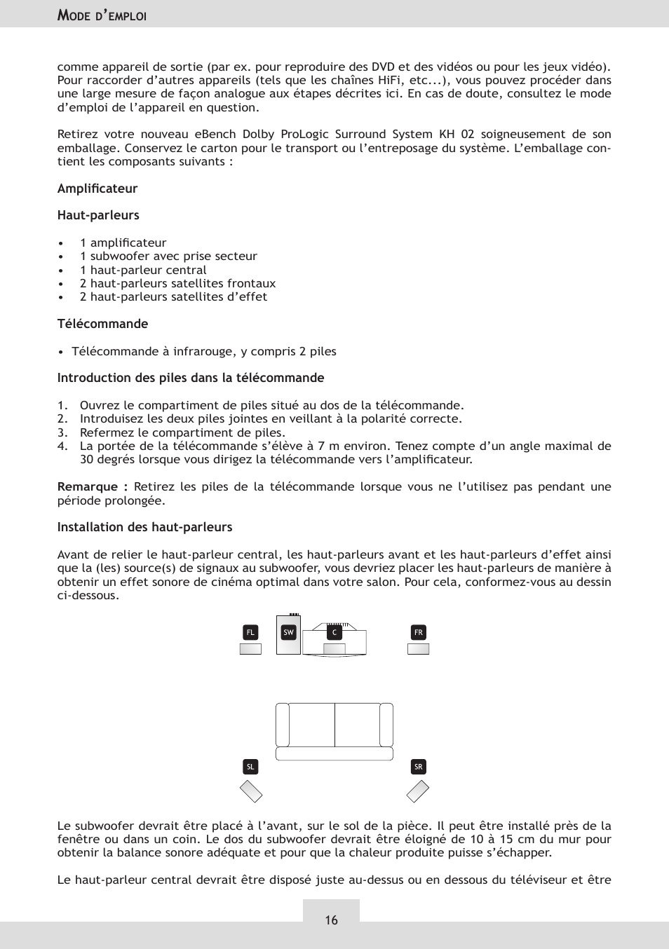 Dolby Laboratories KH 02 User Manual | Page 16 / 100