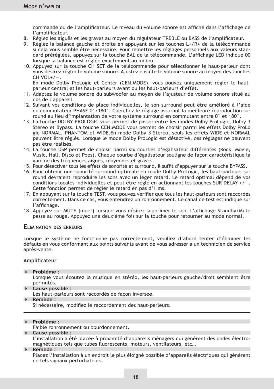 Dolby Laboratories KH 02 User Manual | Page 18 / 100