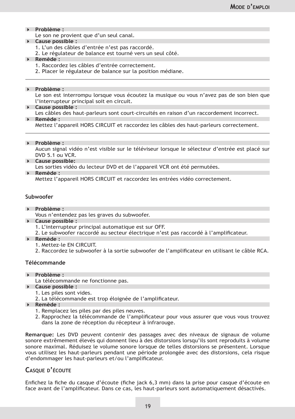 Dolby Laboratories KH 02 User Manual | Page 19 / 100