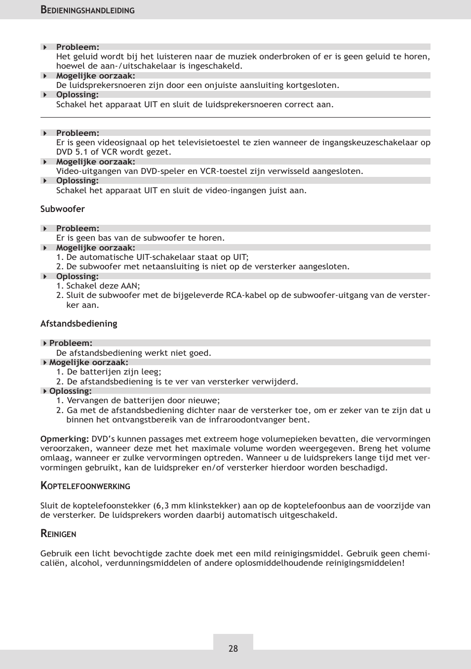 Dolby Laboratories KH 02 User Manual | Page 28 / 100