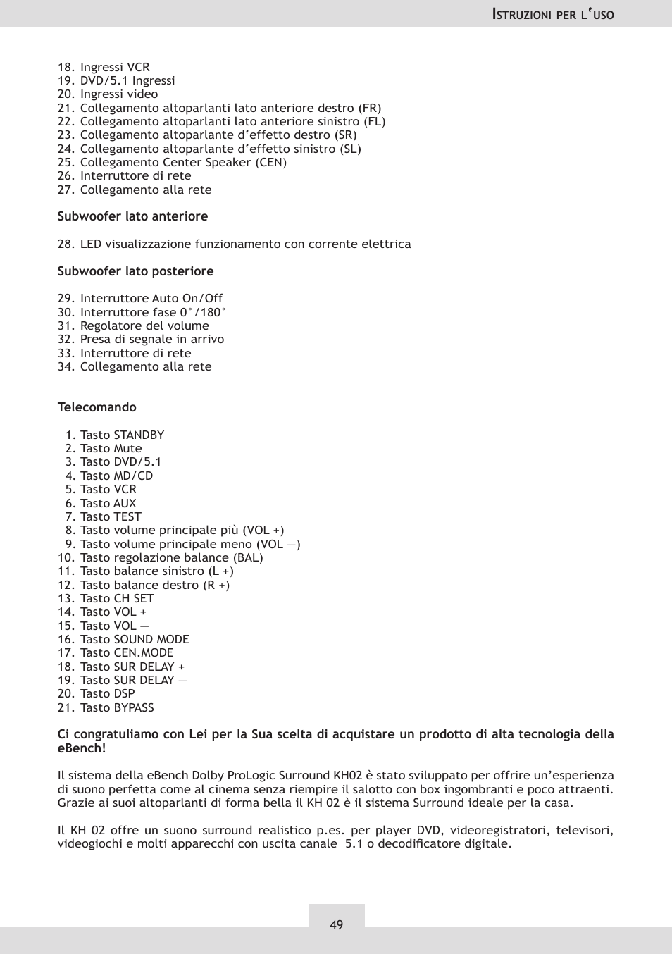 Dolby Laboratories KH 02 User Manual | Page 49 / 100