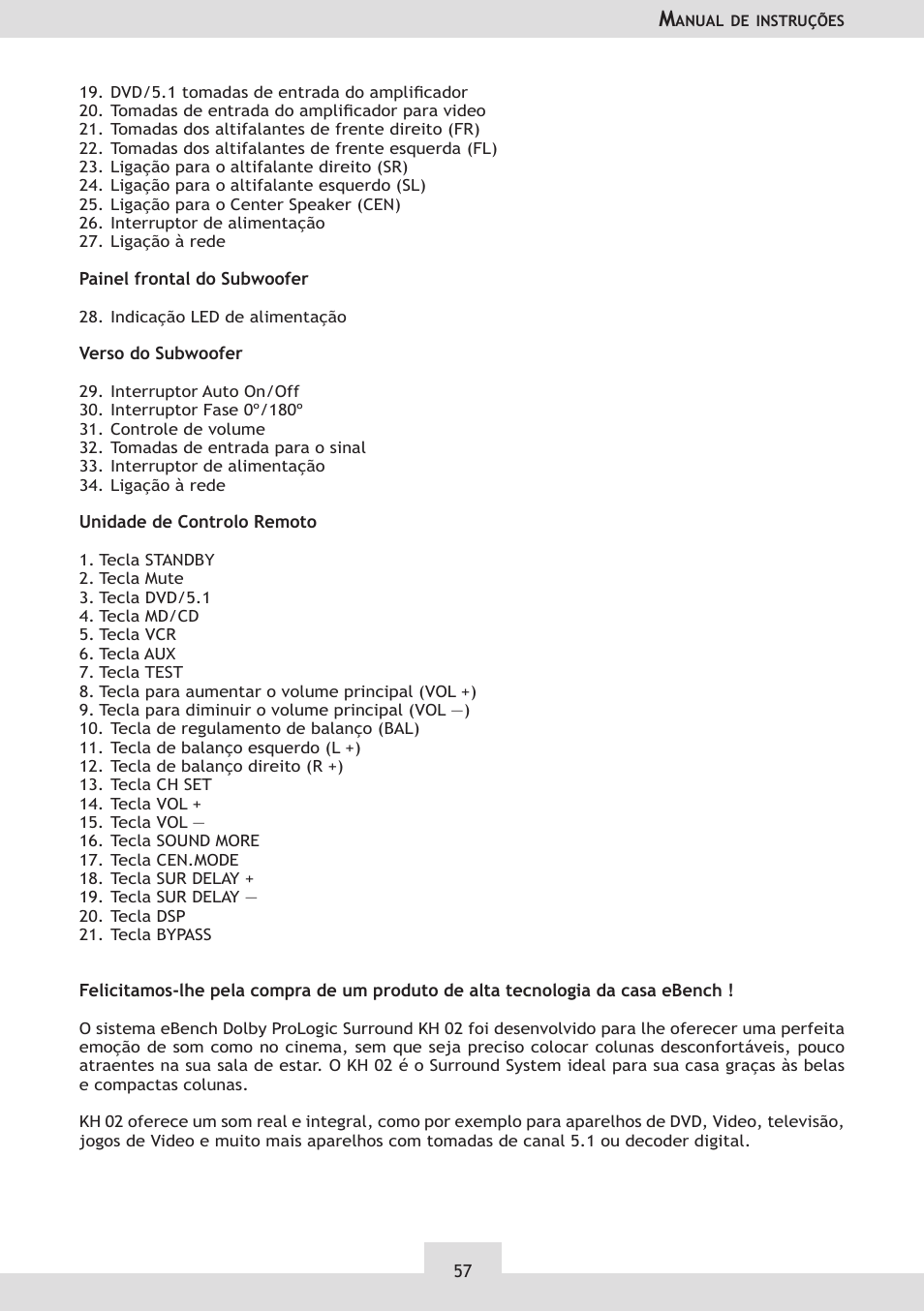 Dolby Laboratories KH 02 User Manual | Page 57 / 100