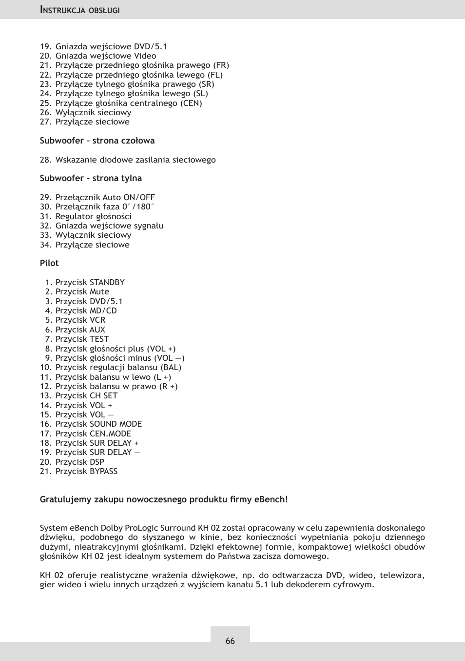 Dolby Laboratories KH 02 User Manual | Page 66 / 100