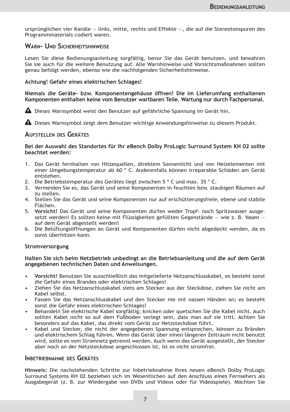 Dolby Laboratories KH 02 User Manual | Page 7 / 100
