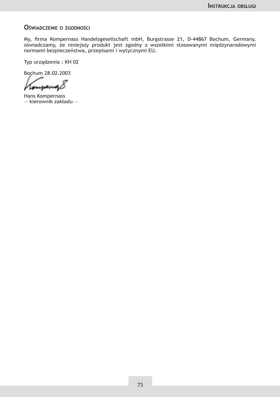 Dolby Laboratories KH 02 User Manual | Page 73 / 100