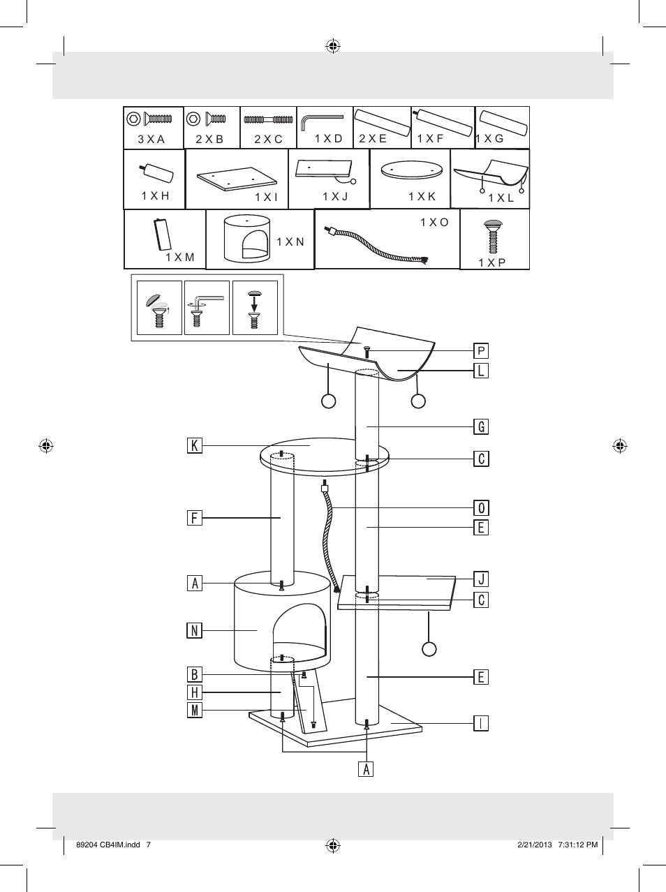 Zoofari Scratching Post Z30852 User Manual | Page 7 / 8