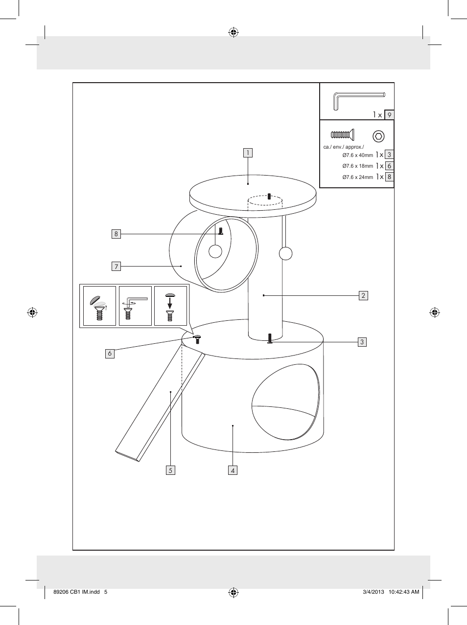 Zoofari Scratching Post Z30853 User Manual | Page 5 / 6