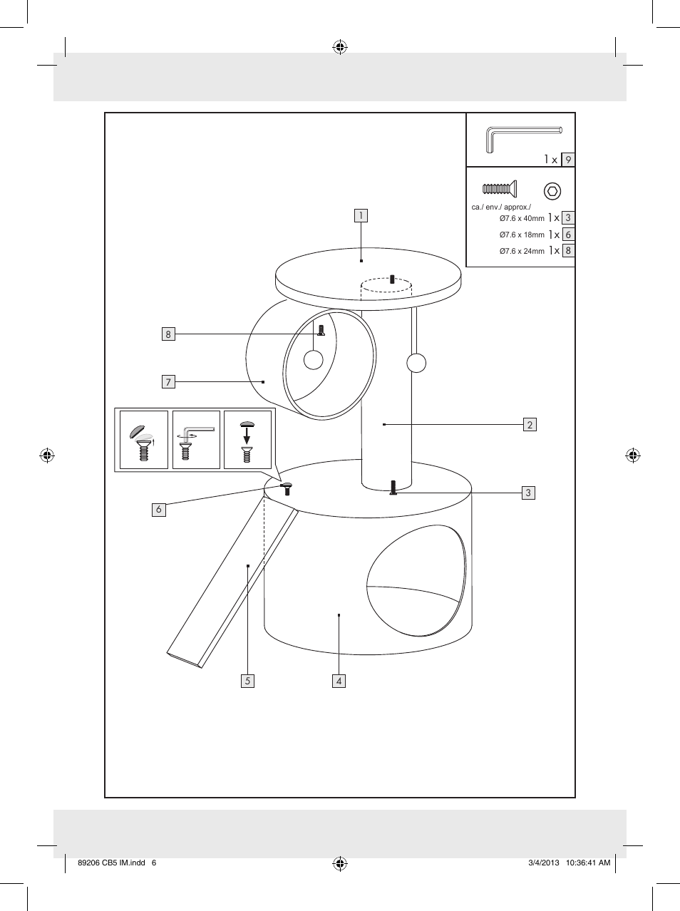 Zoofari Scratching Post Z30853 User Manual | Page 6 / 7