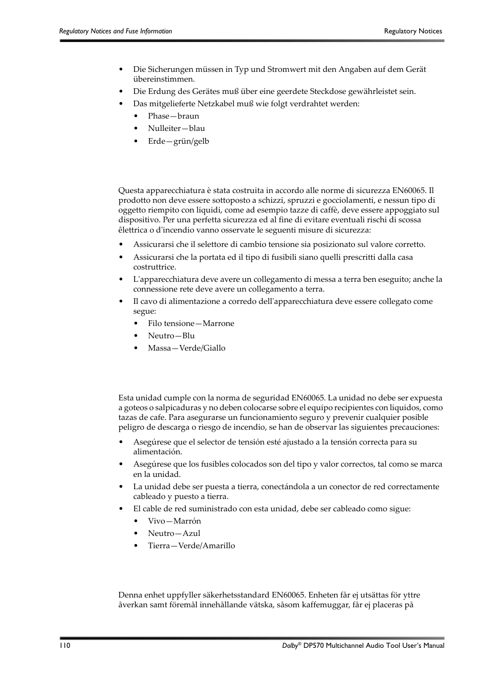 Dolby Laboratories DP570 User Manual | Page 122 / 127