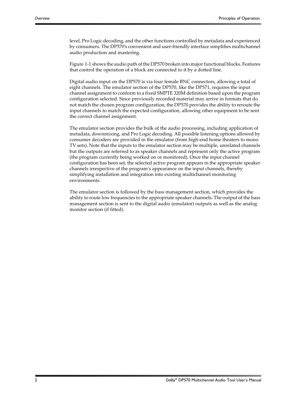 Dolby Laboratories DP570 User Manual | Page 14 / 127