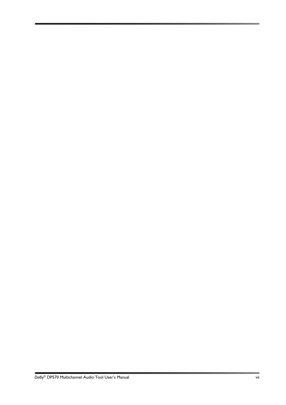 Index | Dolby Laboratories DP570 User Manual | Page 7 / 127