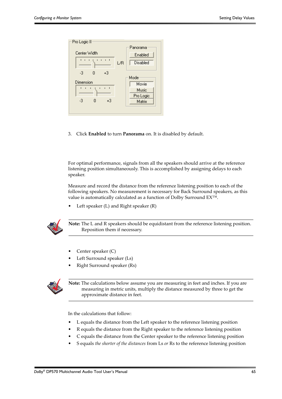 A.2 setting delay values, Figure a-5, Setting delay values | Figure a‐5 | Dolby Laboratories DP570 User Manual | Page 77 / 127