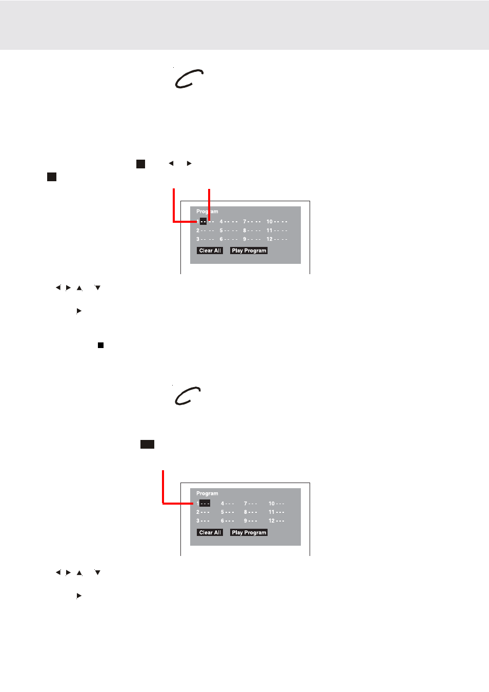 Title / chapter programmed playback, Track programmed playback | Dolby Laboratories DVD Micro Theater System User Manual | Page 25 / 40