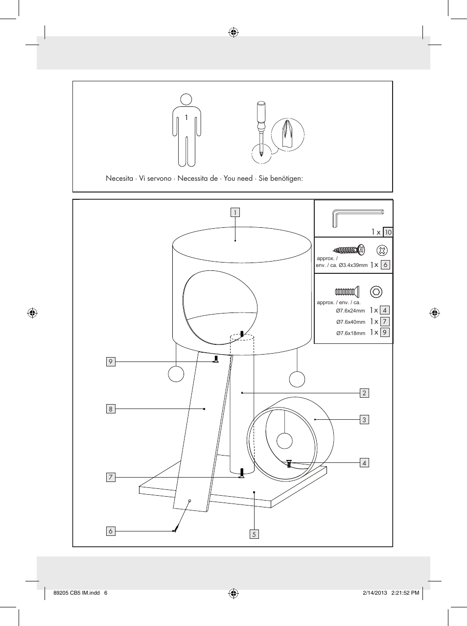 Zoofari Cat Scratching Post Z30854 User Manual | Page 6 / 7