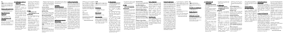 Alcance del suministro, Especificaciones téchnicas, Uso conforme a lo prescrito | Cuidado, almacenamiento, Indicaciones para la eliminación, 3 años de garantía, Incluído na embalagem, Dados técnicos, Utilização correcta, Indicações de segurança | Zoofari Retractable Dog Lead User Manual | Page 2 / 2