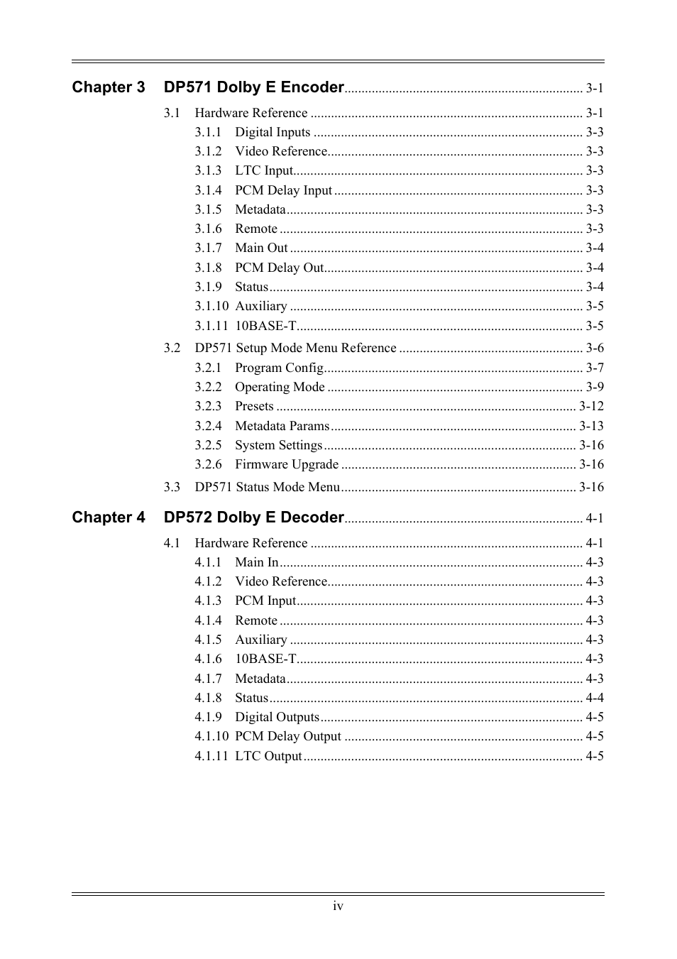 Dolby Laboratories DP572 User Manual | Page 4 / 62