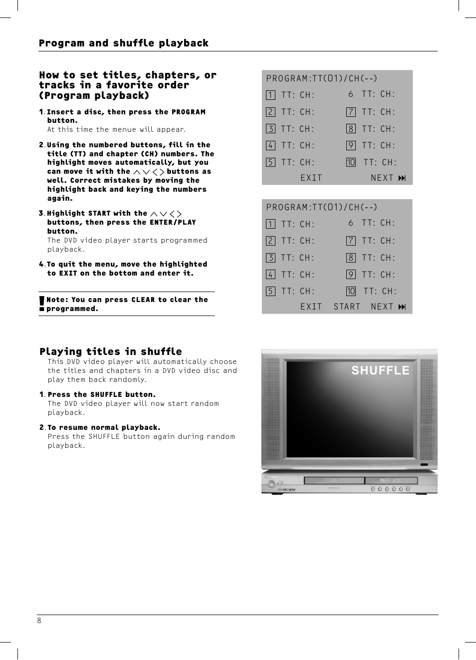 Shuffle | Dolby Laboratories DX4 User Manual | Page 8 / 15