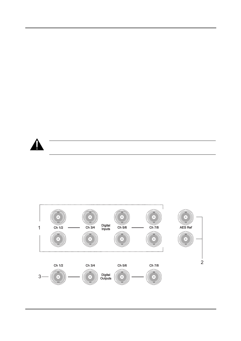 Rear panel, Digital audio connections, 3 rear | Panel -2, 1 digital, Audio connections -2, Figure 2-1 connections: signal in and out -2, 3 rear panel, 1 digital audio connections | Dolby Laboratories 585 User Manual | Page 12 / 42