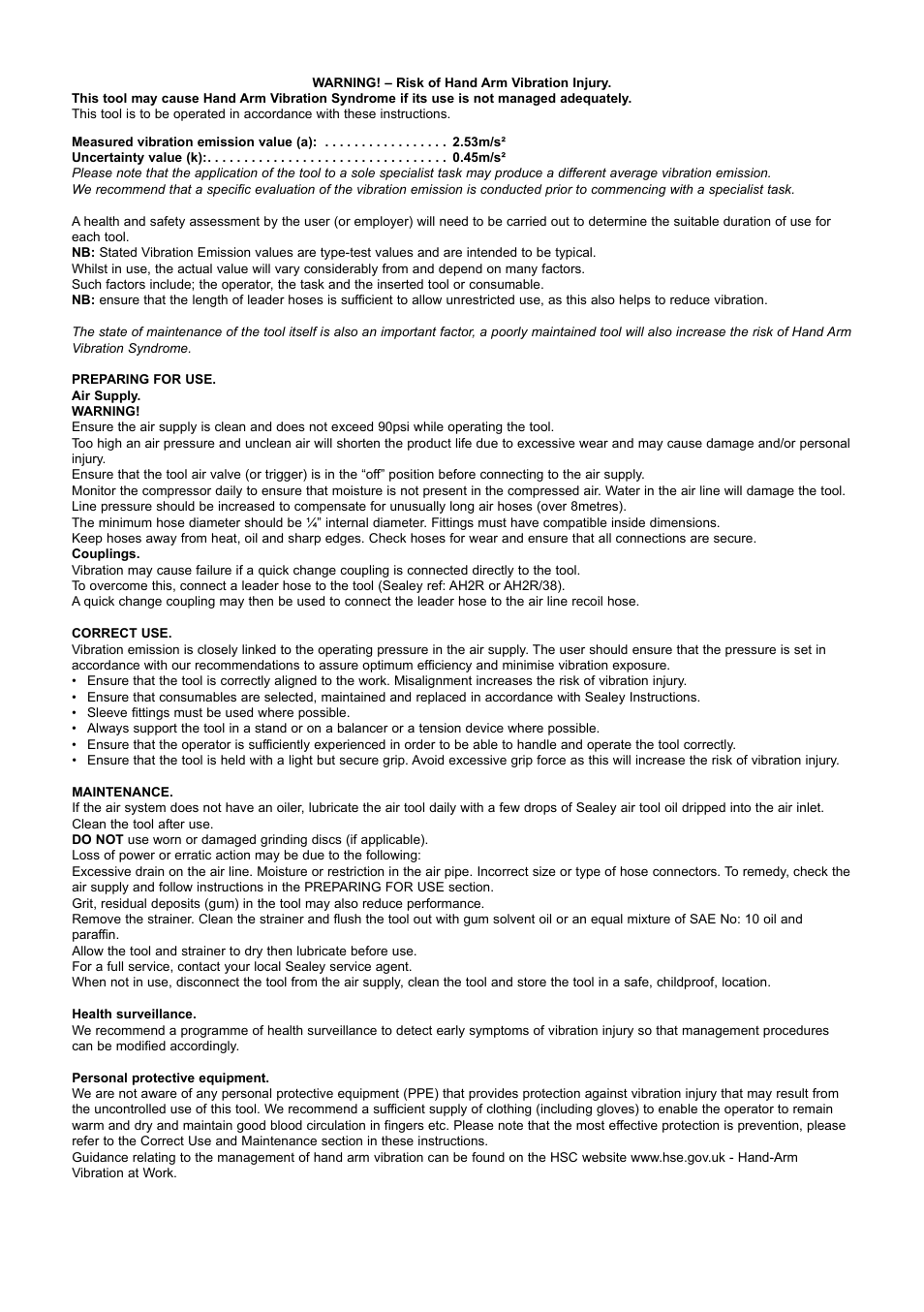 Sealey SA67 User Manual | Page 4 / 4