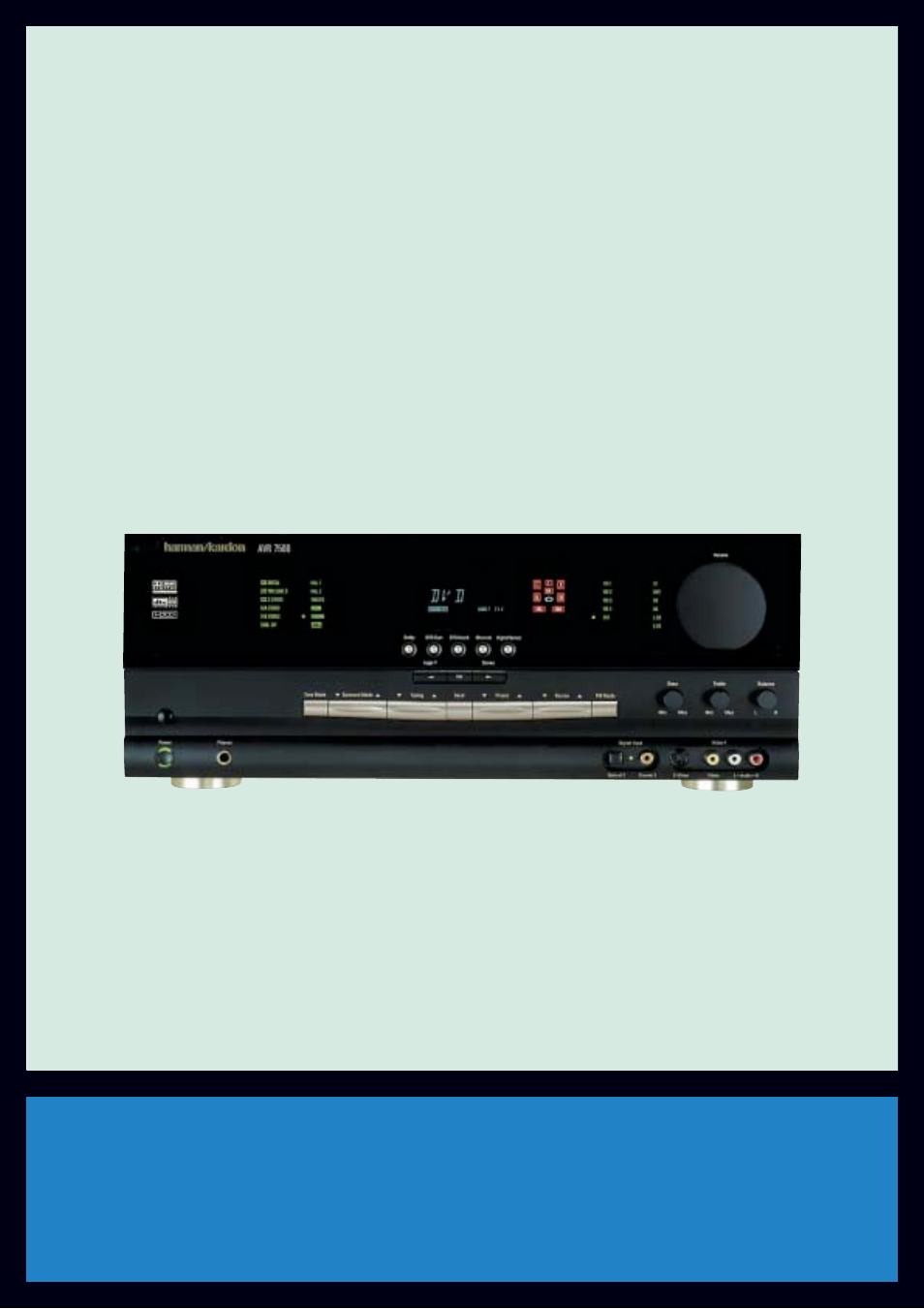 Dolby Laboratories AVR 7500 User Manual | 2 pages