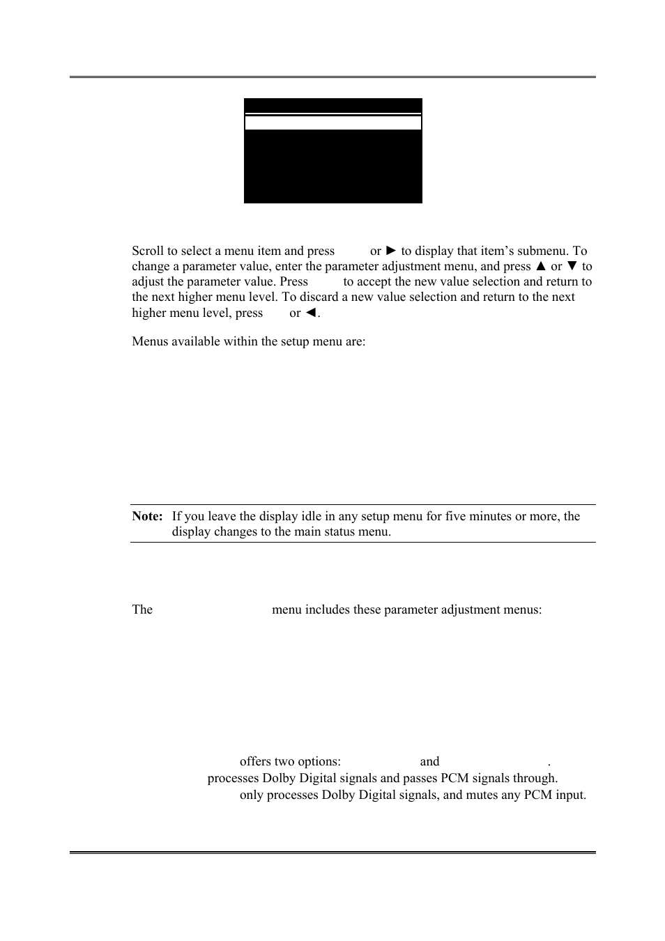 Operating mode | Dolby Laboratories DP564 User Manual | Page 33 / 101