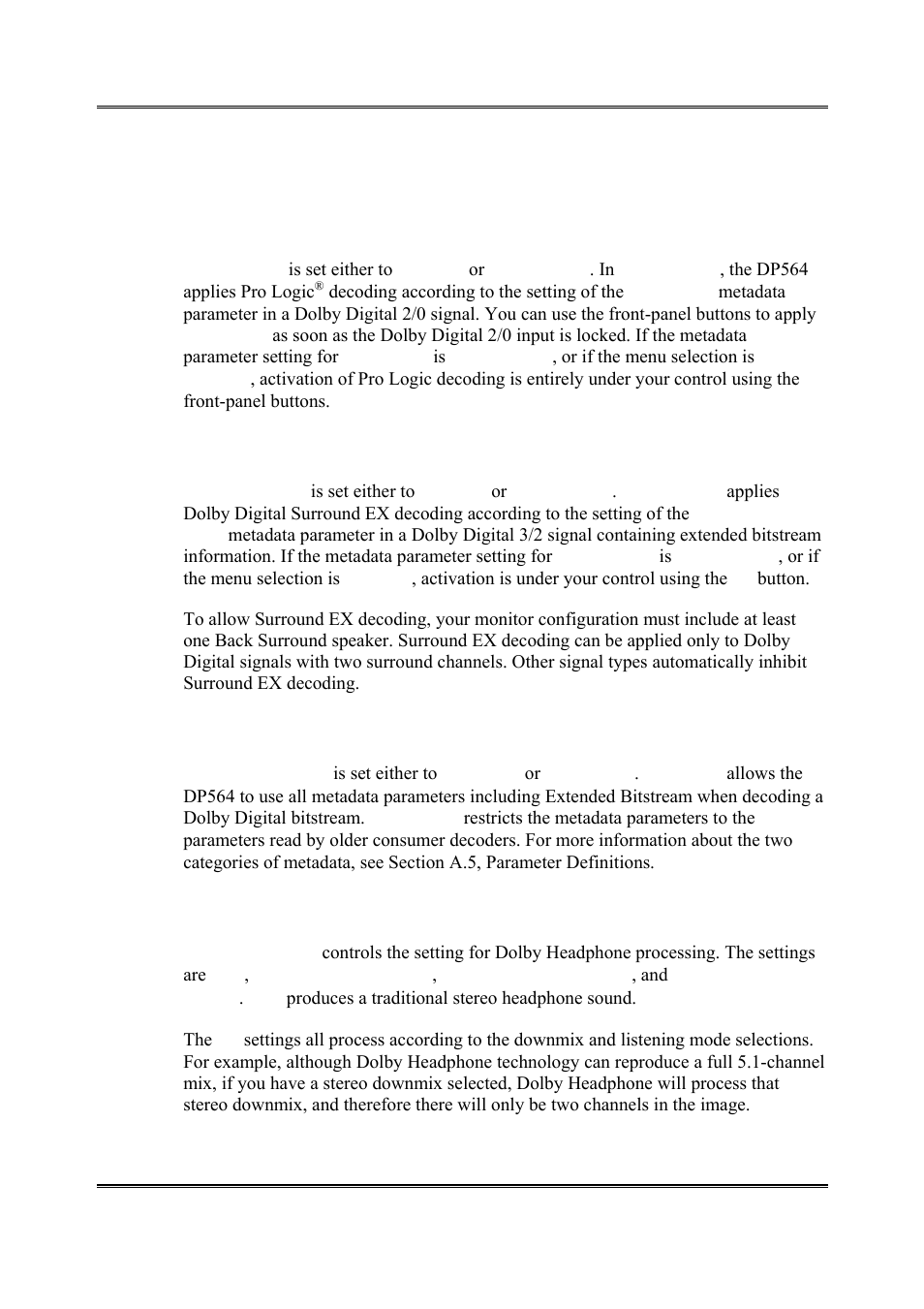 Dolby Laboratories DP564 User Manual | Page 35 / 101