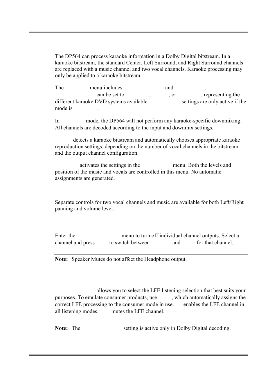 Dolby Laboratories DP564 User Manual | Page 37 / 101