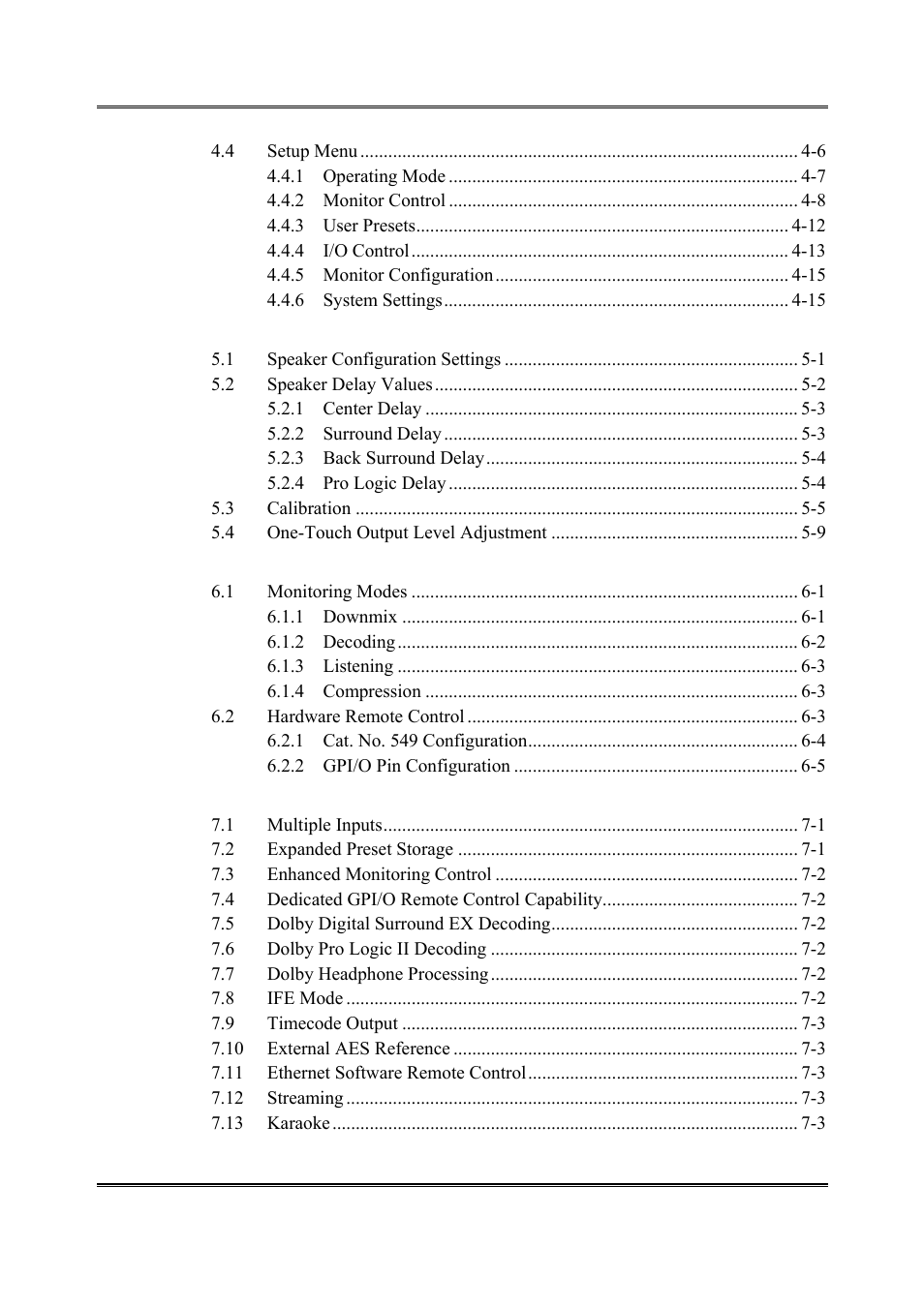 Dolby Laboratories DP564 User Manual | Page 4 / 101